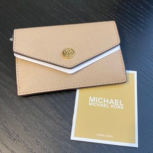 NWT Michael Kors Small Saffiano 3 in 1 card case,